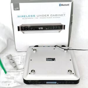 iLive Wireless Under Cabinet Bluetooth CD Radio Music System NO REMOTE IKBC384S